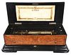 PICARD-LION SWISS MUSIC BOX WITH ZITHER ATTACHMENT.