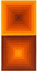 Vintage Orange "Quadrat" Verner Panton Textile 7 ft 10 in x 4 ft 2 in (2.39 m x 1.27 m)