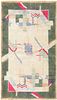 Antique Indian Art Deco Rug 6 ft 10 in x 4 ft 1 in (2.08 m x 1.24 m)