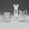 American Cut Glass Vases and Pitcher 