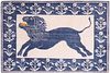 Vintage Cotton Lion Agra Rug 4 ft x 6 ft (1.22 m x 1.83 m)