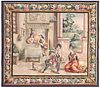 Antique French Tapestry Rug - No Reserve 5 ft x 5 ft 7 in (1.52 m x 1.7 m)