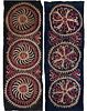 Pair Of 2 Antique 18th Century Dagestan Kaitag Embroideries 2 ft 10 in x 1 ft (0.86 m x 0.3 m)