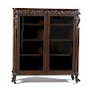 H. & S. Pogue Co. Oak Two-Door Bookcase with Griffin Carvings 