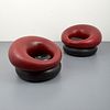 2 Rare Louis Durot "Chauffeuse Donut" Lounge Chairs
