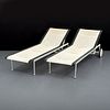 Richard Schultz Outdoor Chaise Lounge Chairs, Set of 2