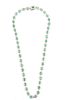 Stunning Emerald Diamond & Platinum Necklace
