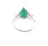 Natural Emerald Diamond & 18k Two Tone Gold Ring