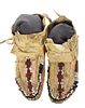 C. 1870 Apache Beaded & Painted Infant Moccasins