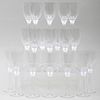 Set of Twenty Lalique Glass Champagne Flutes