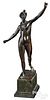 Bronze figure of Diana the huntress, early 20th c.