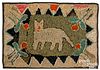 American cat hooked rug, ca. 1900
