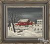 David Y. Ellinger oil on canvas winter landscape
