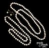 Pearl necklace with hidden clasp