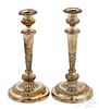 Pair of Sheffield plated candlesticks, ca. 1800