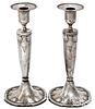 Pair of Tiffany & Co. sterling silver candlesticks