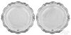 Pair of French silver dinner plates, ca. 1825