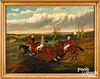 Manner of John Ferneley painting of three horses