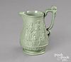 English stoneware anti slavery pitcher, 19th c.
