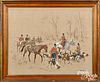 de Marcillac pair of hand colored hunting scenes