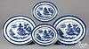 Four Chinese export porcelain Nanking platters