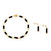 Onyx and 14K Bracelet and Earrings