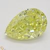 1.11 ct, Natural Fancy Intense Yellow Even Color, SI1, Pear cut Diamond (GIA Graded), Appraised Value: $22,800 