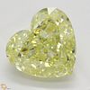 5.02 ct, Natural Fancy Yellow Even Color, VS2, Heart cut Diamond (GIA Graded), Appraised Value: $406,500 