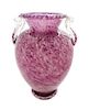 * A Steuben Glass Cluthra Vase, Height 10 1/4 inches.