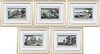 Group of Five Framed Chinese Watercolors