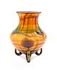 An American Iridescent Glass Vase, Imperial Glass Company, Height 8 inches.
