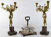 Bronze and Marble Candelabras