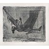 ALFREDO ZALCE, En la hamaca, Firmada y fechada 1946 Litografía 43 / 100, 28 x 33 cm imagen / 35 x 40 cm papel