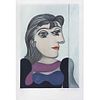 PABLO PICASSO, Rostro de mujer, 1953, Firmada por Marina Picasso, Litografía 234/500, 56 x 40 cm imagen / 72 x 49 cm papel, con sello.