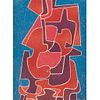 PEDRO CORONEL, Sin título, de la carpeta Sol sobre una manta, 1977, Firmada Litografía 120/200, 75 x 65 cm
