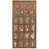 CARMEN PARRA , Altar de los Reyes, Firmadas, Serigrafías 169 / 200, 231 x 116.5 cm, pzs: 23, montadas en forma de retablo.