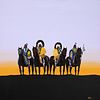 Donald Brewer [WakPa], Untitled (Four Riders)