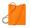An Hermes Orange Leather Passport Pouch, 7" x 8" x 1".