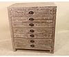 APOTHECARY STYLE CHEST WITH DISTRESSED FINISH