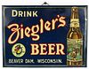 1939 Ziegler's Beer TOC Sign Beaver Dam Wisconsin