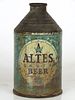 1945 Altes Lager Beer 12oz Crowntainer 192-02 Detroit Michigan