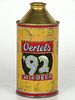1953 Oertels '92 Lager Beer 12oz Cone Top Can 175-23 Louisville Kentucky