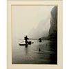 King Wu Photograph, Fishing in the Rain, Signed