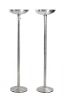 Two Aluminum Floor Lamps, Height 70 1/2 inches.