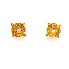 CHOPRD 18k Happy Diamond Yellow Stone Stud Earrings
