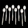 8pc Oneida WM Rogers Silver Plated Desert Spoons