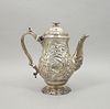 George III English Silver Coffee Pot.