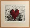 Jim Dine "Little Heart in the Landscape" Etching