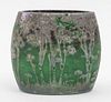 Daum Nancy Cameo Etched Art Glass Vase