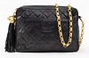 Chanel Quilted Black Leather Handbag